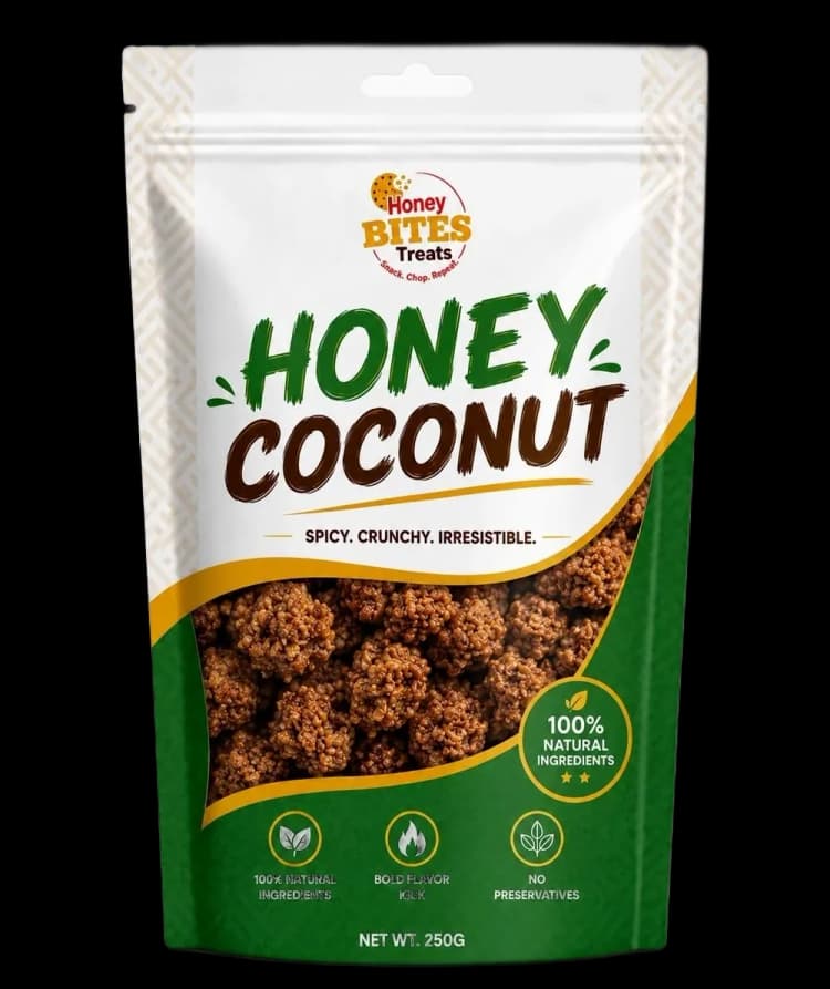 Honey Bites Treats Honey Coconut - Jar
